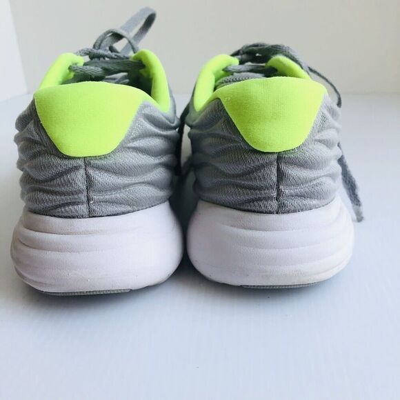 Womens Nike Lunarstelos Running Shoes 844736-007 Light Gray Neon Green Sz 7.5 - Picture 3 of 9